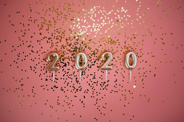 2020 balloons on pink background with glitter on divorce attorney blog post